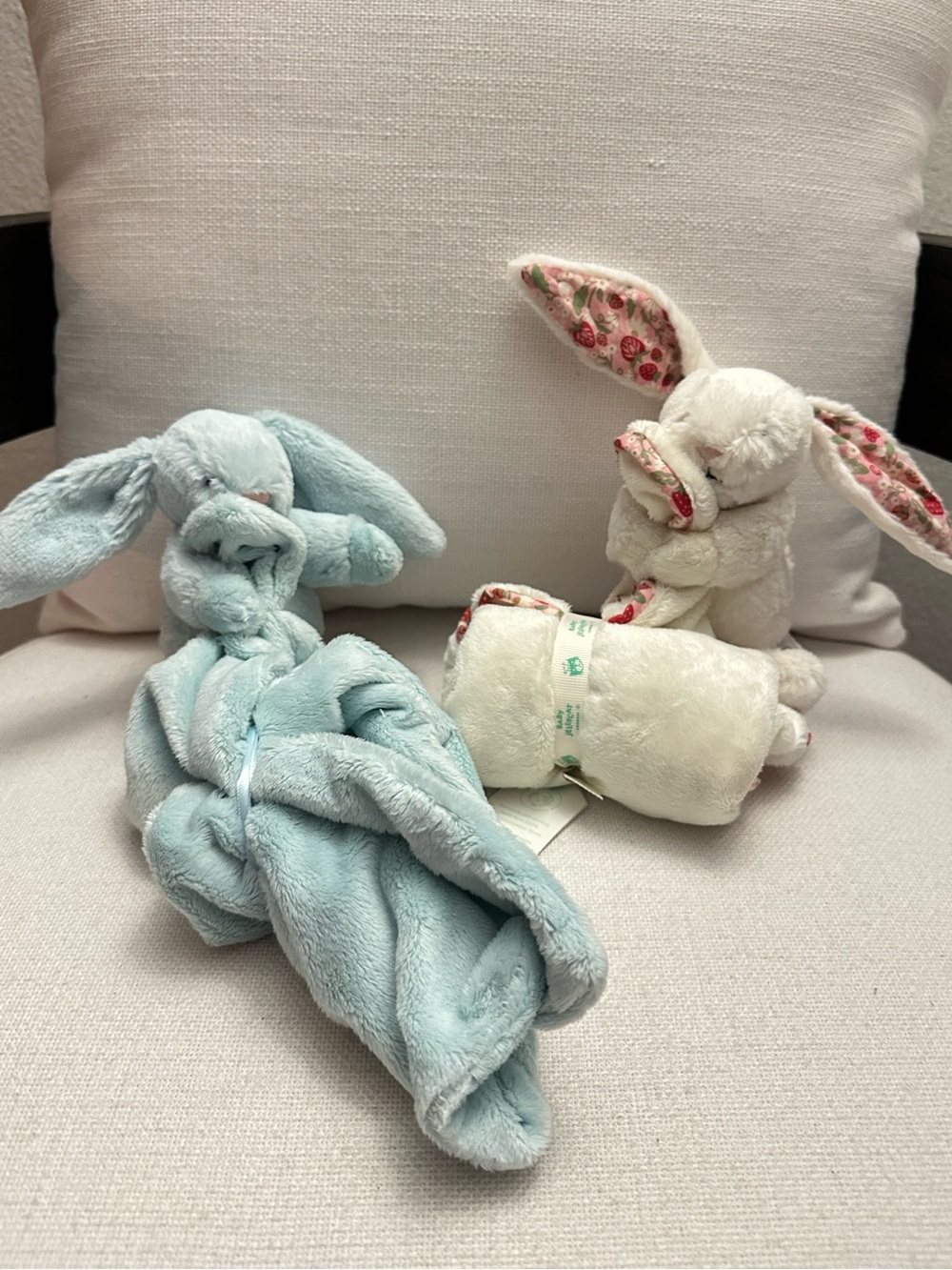 Jellycat Blue & Cream Bunny Lovey Duo